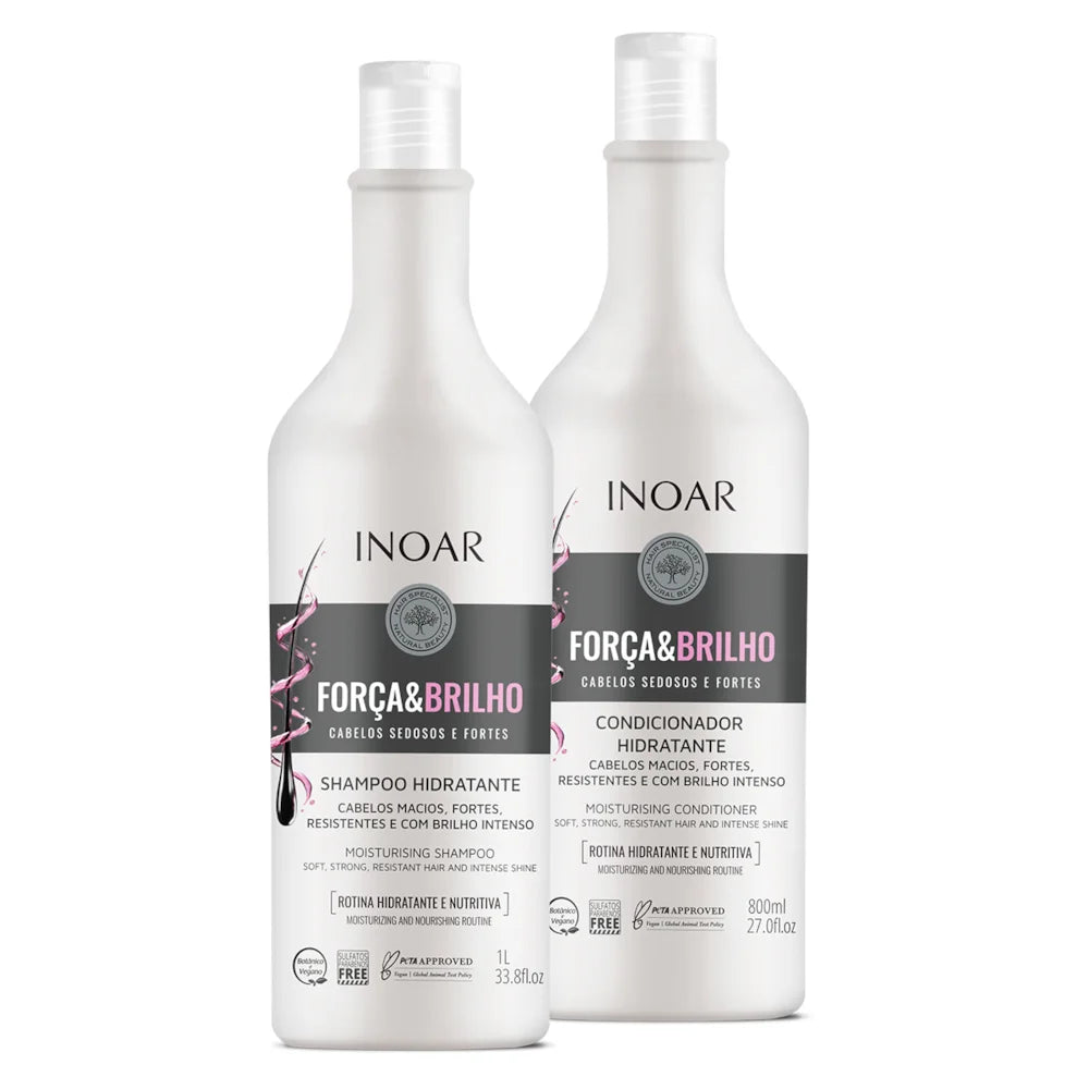 Inoar - Strength&Shine Kit – Shampoo 1L + Conditioner 800ml