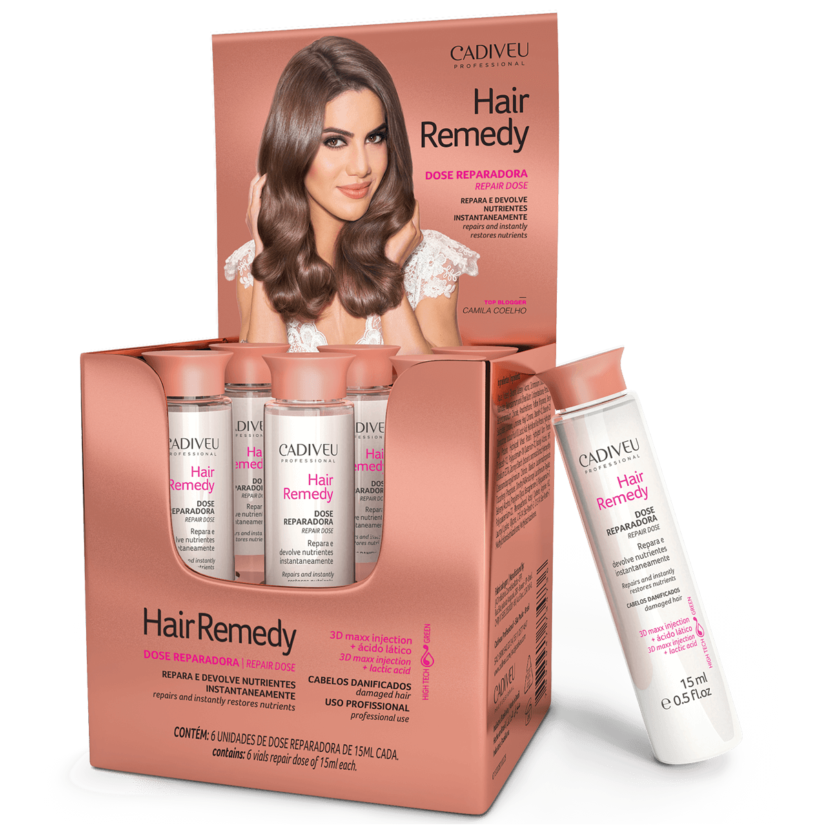 CADIVEU - Hair Remedy Repair Dose, Box 10 units