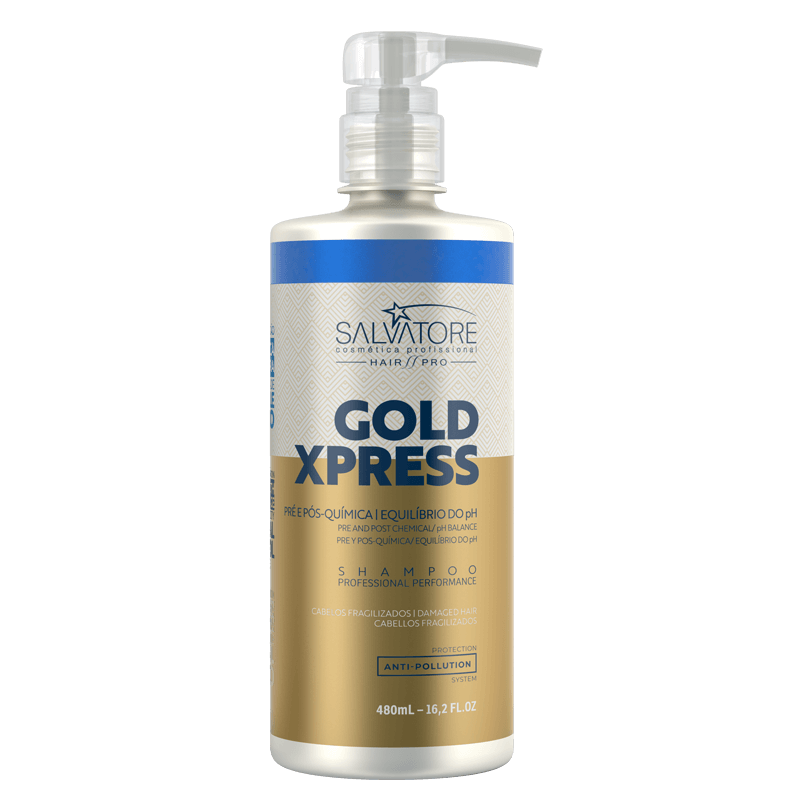 SALVATORE - Gold Xpress Hair Pro, Shampoo 480ml